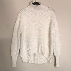 Cynthia Rowley soft white turtleneck knit sweater